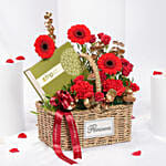 Valentines Day Flowers And Chocolate Box