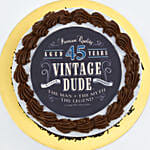 Vintage Dude Birthday Cake for Husband