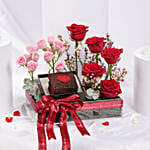 Whispering Valentine Floral Cake Tray