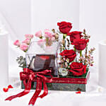 Whispering Valentine Floral Cake Tray