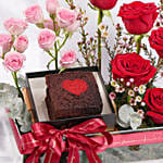 Whispering Valentine Floral Cake Tray