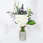 White Hydrangea with Eid Topper