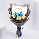 White Roses Bouquet Eng | Eid Mubarak