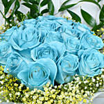 White Roses in a Blue Sea & Cake Surprise