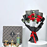 Divine Gift Set Luxurious Red Roses & Alghawaly Perfume Collection