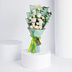 Kenooz Premium Gift Box with Elegant White Roses Bouquet