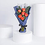 Sahara Leather 100ml Unisex Perfume Gift Set with Orange Roses by Kenooz