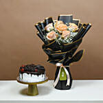 Dreamy Rose Ensemble with Cake