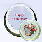 Happy Anniversary Red Velvet Candle Cake