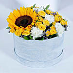 Mix Flowers Round Shape Arrangement