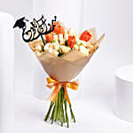 Nicely Wrapped Orange Tulip & Roses Bouquet