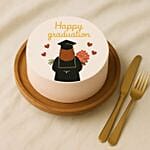 Velvety Graduation Cake For Ladies