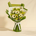 White Color Gerberas Bouquet