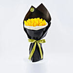 30 Yellow Tulips Hand Bouquet
