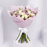 Beautiful Purple & White Rose Bouquet
