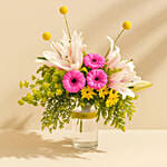 Blooming Elegance - Lily & Gerbera Rose Gift