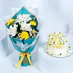 Elegance Bouquet with Cake Combo