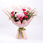 Happy Birthday Message Flowers Bouquet