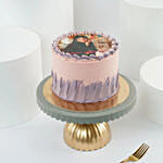 Purple Wishes Birthday Photo Cake