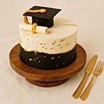 Rich Velvet Graduation Fondant Cake