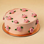 Rosy Charm Celebration Vanilla Cake