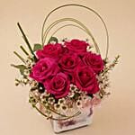 Eid Joy Dark Pink Roses Vase