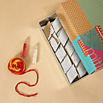 Kaju Katli With Roli and Chawal