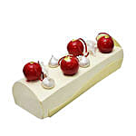 White Forest Log Cake 4 Portions