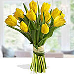 Yellow Tulip Arrangement Premium