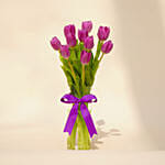 10 Purple Tulip Arrangement