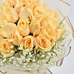 100 Peach Roses Designer Bouquet
