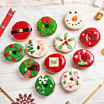 12 Christmas Theme Donuts