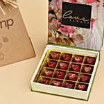 20 Red Roses Hand Bouquet With Chocolates