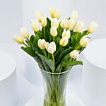 20 White Tulips