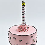 2D Comic Vanilla Cake