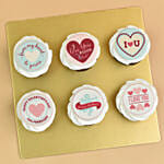 3 Pink 3 Red Roses Valentine Bouquet With Cupcake