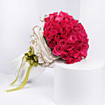 50 Dark Pink Roses Bouquet