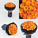 50 Orange Roses Designer Bouquet