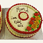 50th Birthday Flowers Decked Vanilla Cake