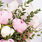 A Blossoming Message of Love With Mix of Pink N White Peony