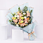 كومبو باقة ورد وشوكولا