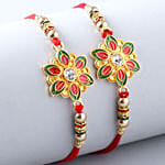 Antique Meenakari Set of 2 Rakhi