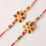 Antique Meenakari Set of 2 Rakhi