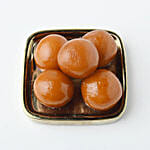 Appealing Floral Rakhi Set With Gulab Jamun And Dry Fruits