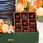 Apple ipad Pro 12.9 Inch Wifi 512GB Space Grey With Flowers and Chocolates