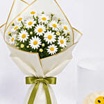 April Birthday Daisy Bouquet With Cake