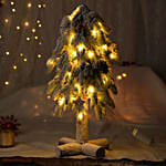 شجرة الكريسماس صناعية مع زينة ثلج