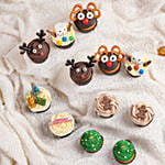 Assorted Christmas Cup Cakes Set of 12