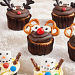 Assorted Christmas Cup Cakes Set of 6