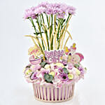 Baby Girl Flowers Wishes Basket